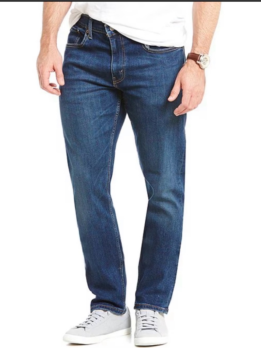 Levi’s MENS 502 Tapered Slim Fit Stretch Denim Jeans Blue Size 33x32